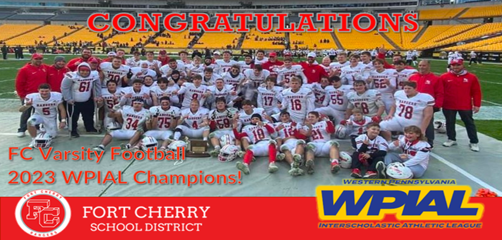 Fort Cherry Football Team at Acrisure Stadium after winning WPIAL championship